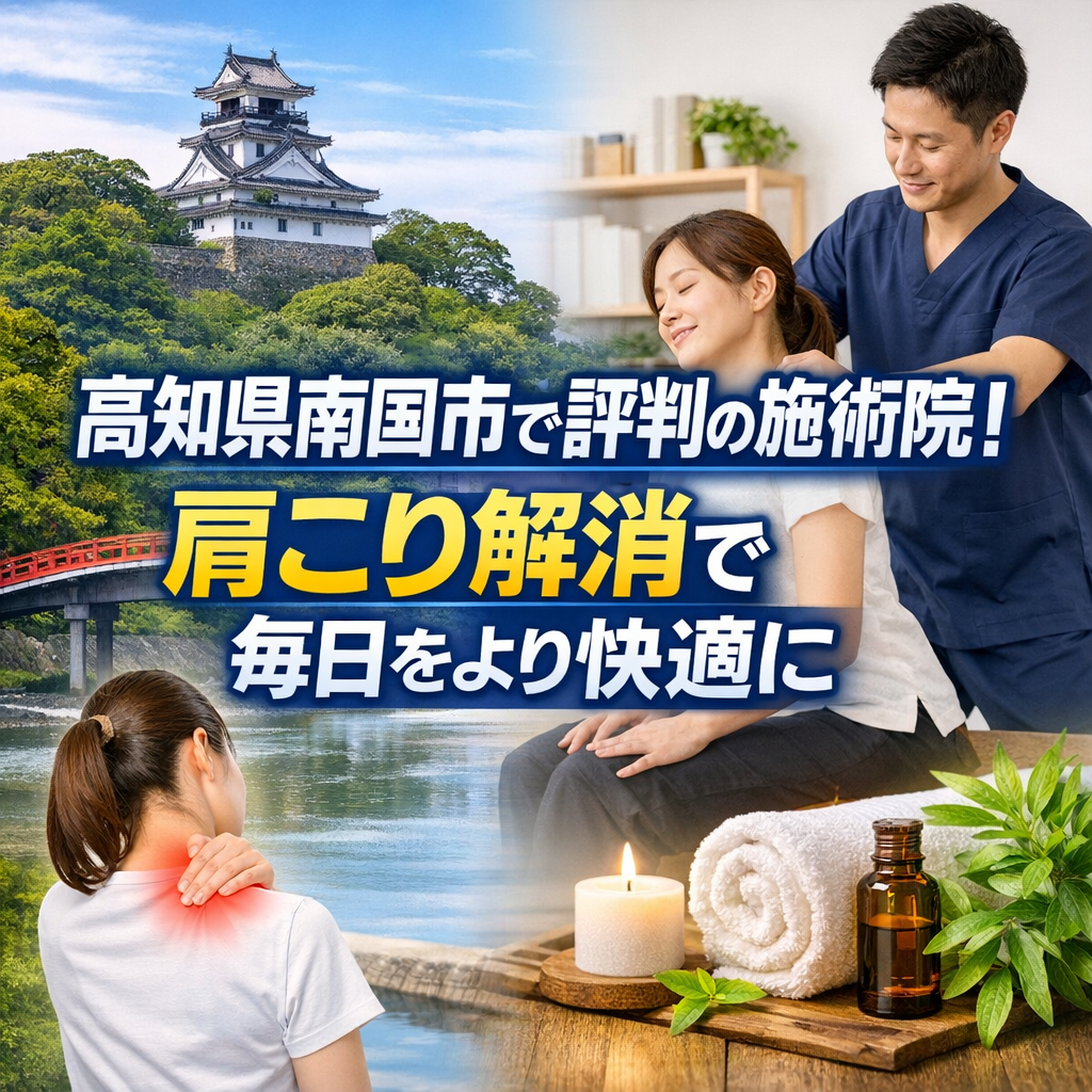高知県南国市で評判の施術院！肩こり解消で毎日をより快適に